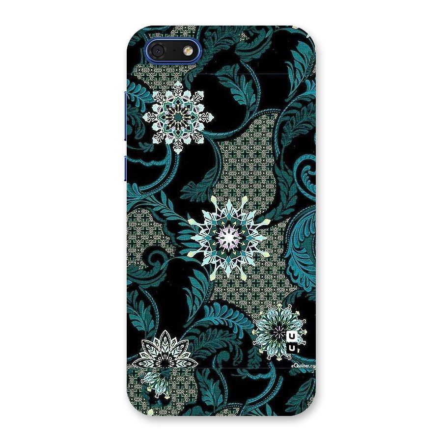 Bottle Green Floral Back Case for Honor 7s