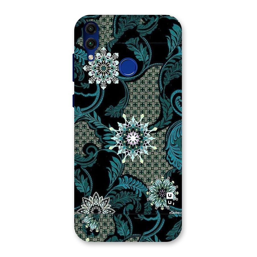 Bottle Green Floral Back Case for Honor 8C