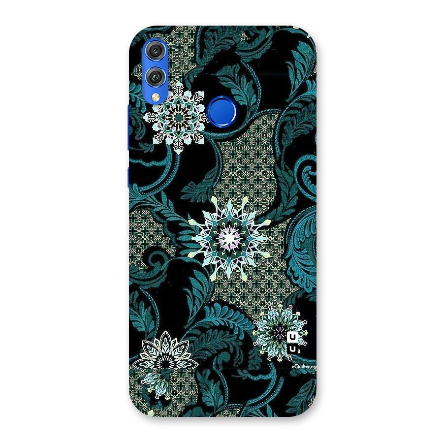 Bottle Green Floral Back Case for Honor 8X