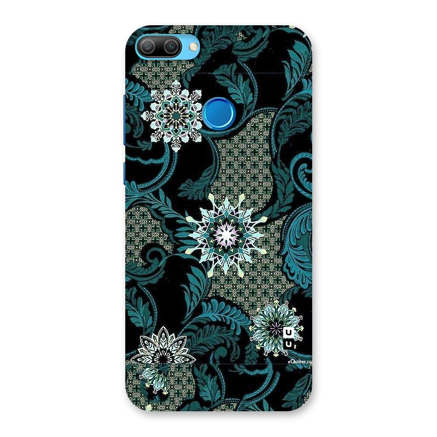 Bottle Green Floral Back Case for Honor 9N