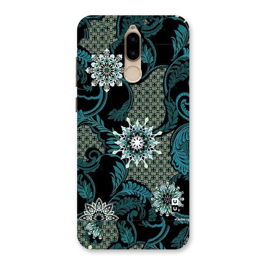 Bottle Green Floral Back Case for Honor 9i
