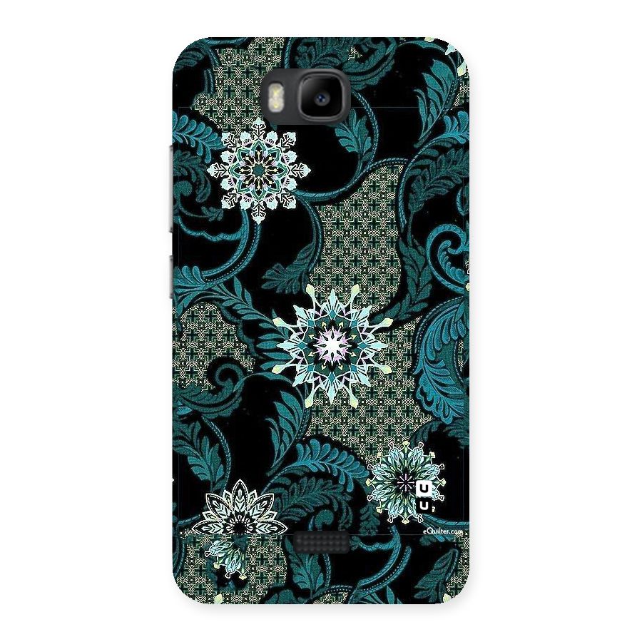 Bottle Green Floral Back Case for Honor Bee