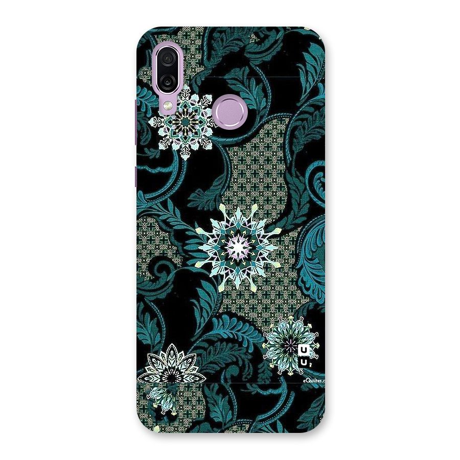 Bottle Green Floral Back Case for Honor Play