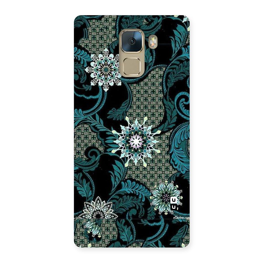 Bottle Green Floral Back Case for Huawei Honor 7