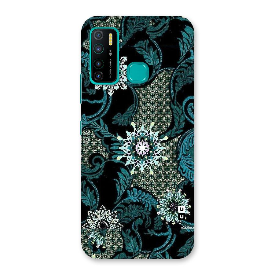 Bottle Green Floral Back Case for Infinix Hot 9 Pro