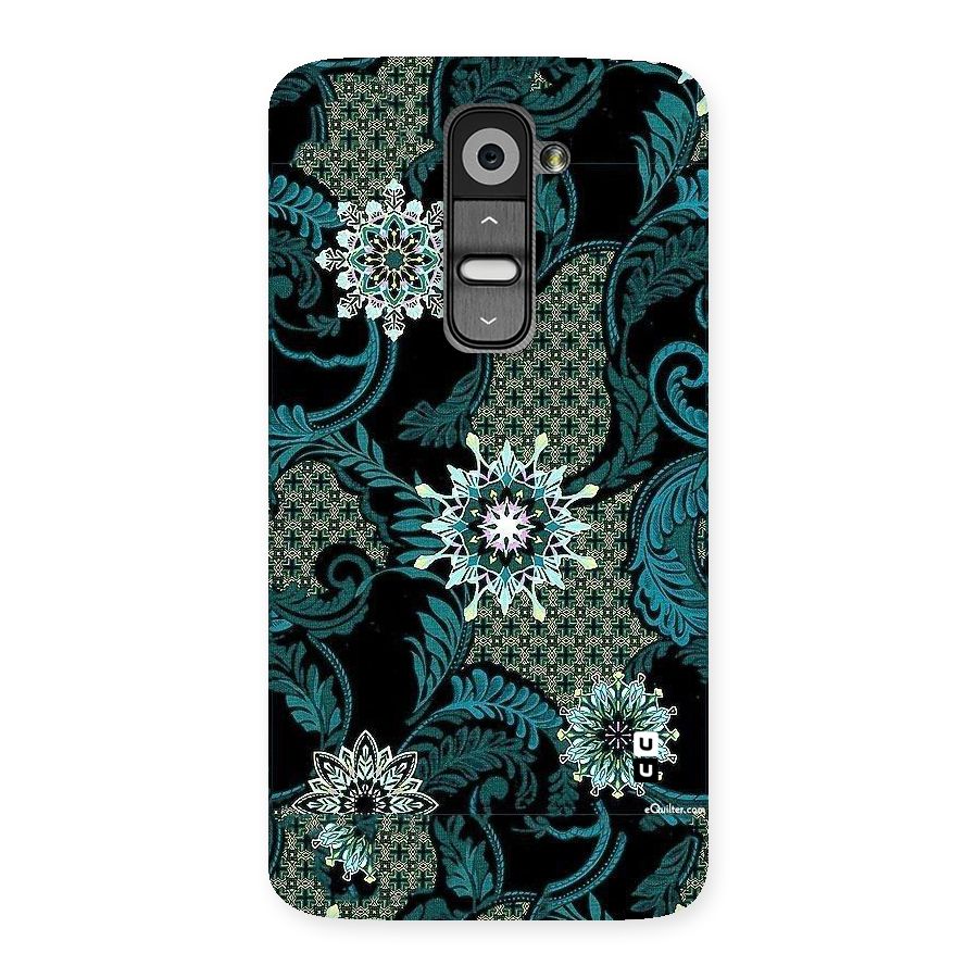 Bottle Green Floral Back Case for LG G2
