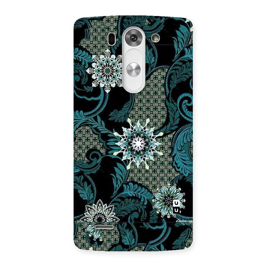 Bottle Green Floral Back Case for LG G3 Beat