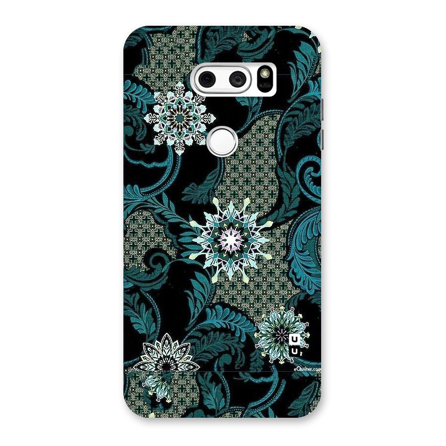 Bottle Green Floral Back Case for LG V30