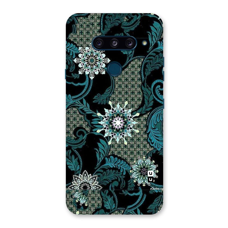 Bottle Green Floral Back Case for LG  V40 ThinQ