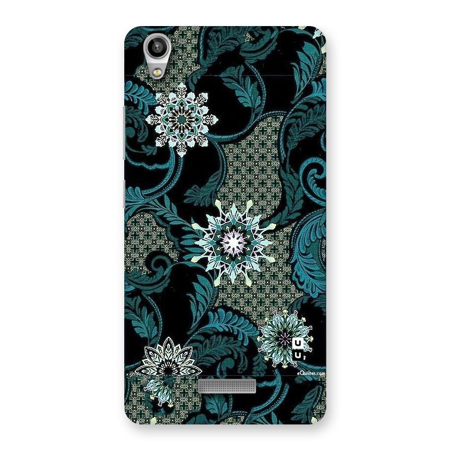Bottle Green Floral Back Case for Lava-Pixel-V1