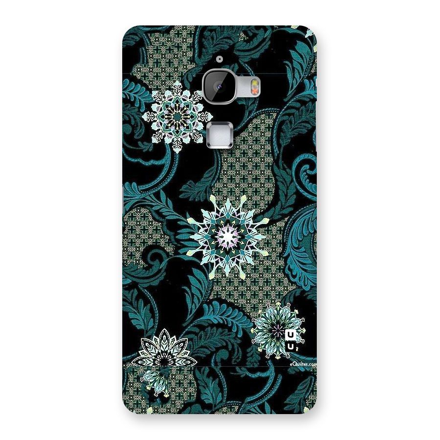 Bottle Green Floral Back Case for LeTv Le Max