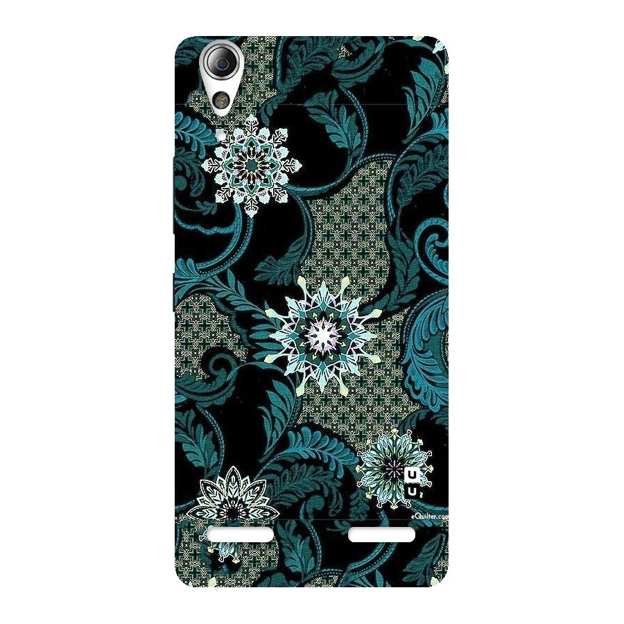 Bottle Green Floral Back Case for Lenovo A6000 Plus