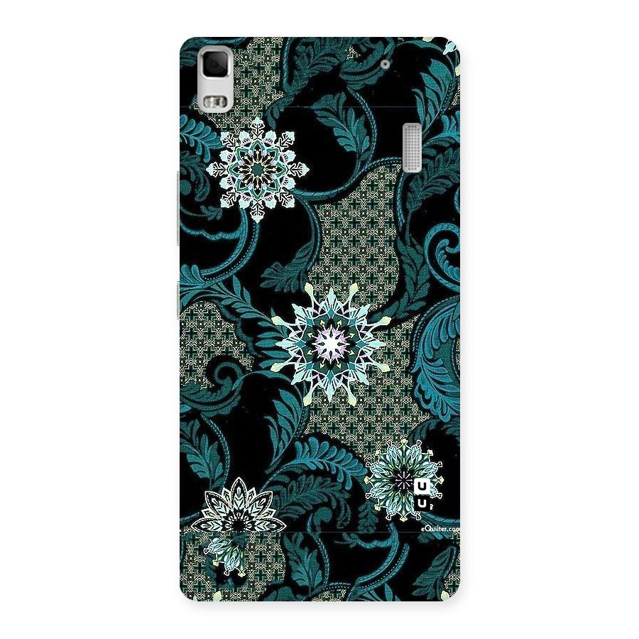 Bottle Green Floral Back Case for Lenovo A7000
