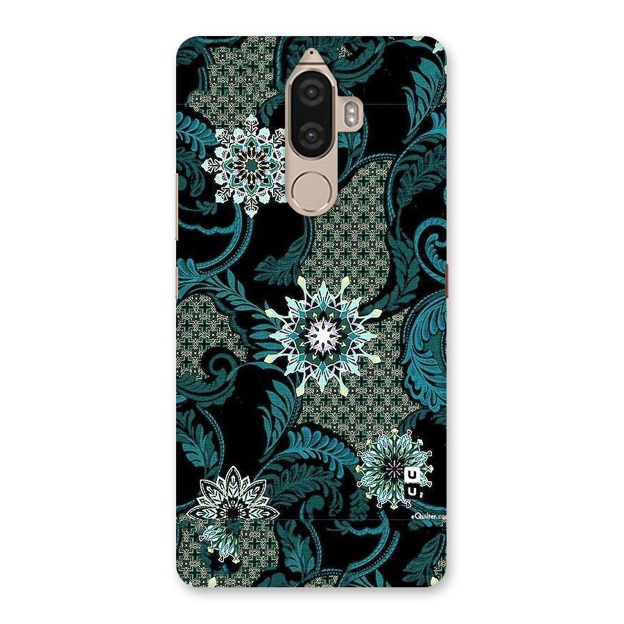 Bottle Green Floral Back Case for Lenovo K8 Note
