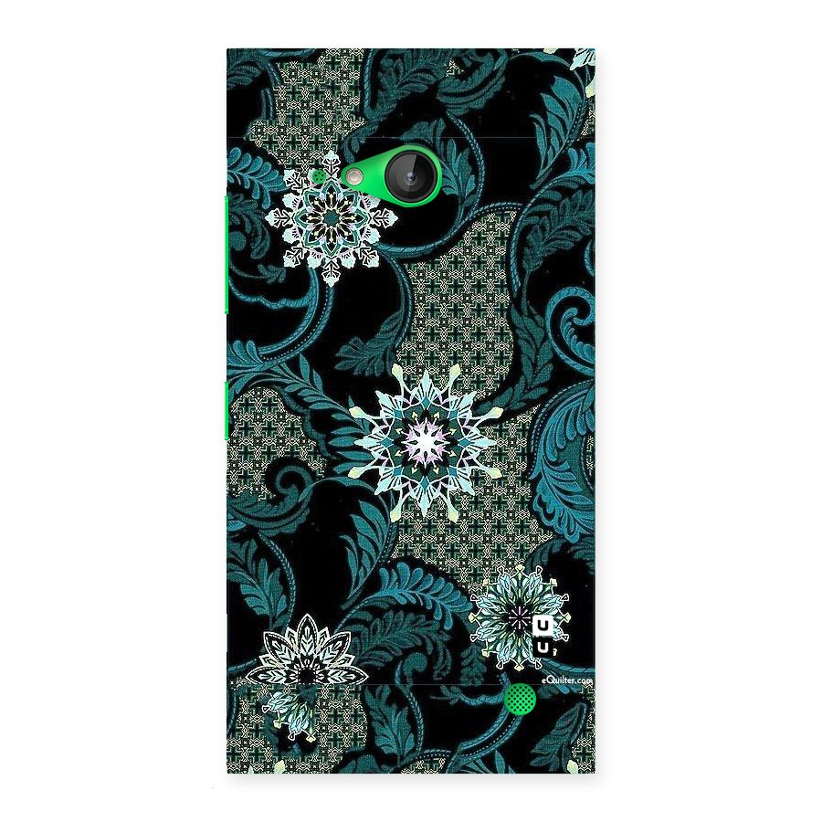 Bottle Green Floral Back Case for Lumia 730