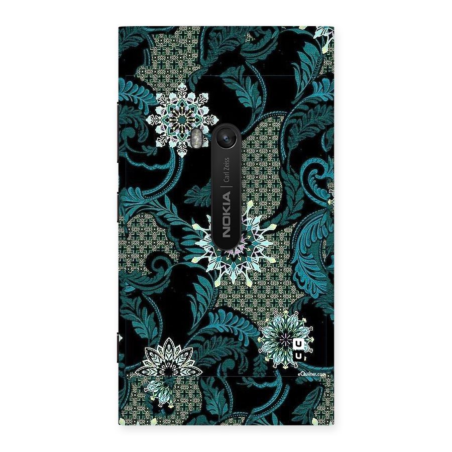 Bottle Green Floral Back Case for Lumia 920