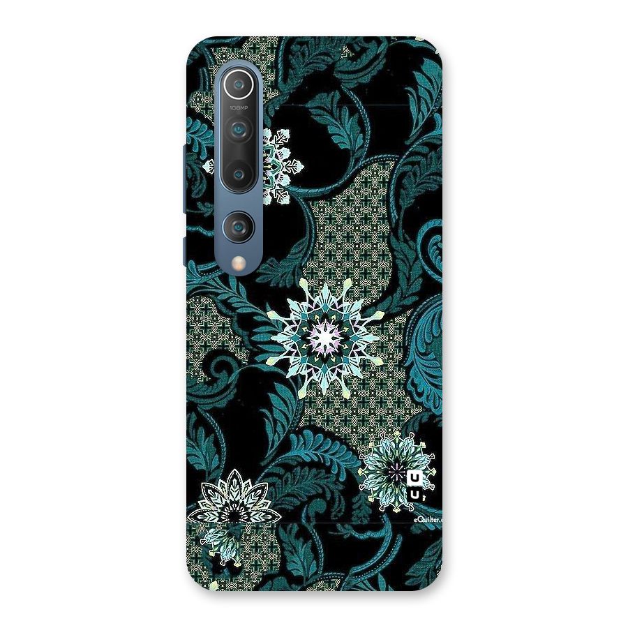 Bottle Green Floral Back Case for Mi 10