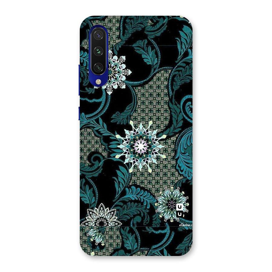 Bottle Green Floral Back Case for Mi A3