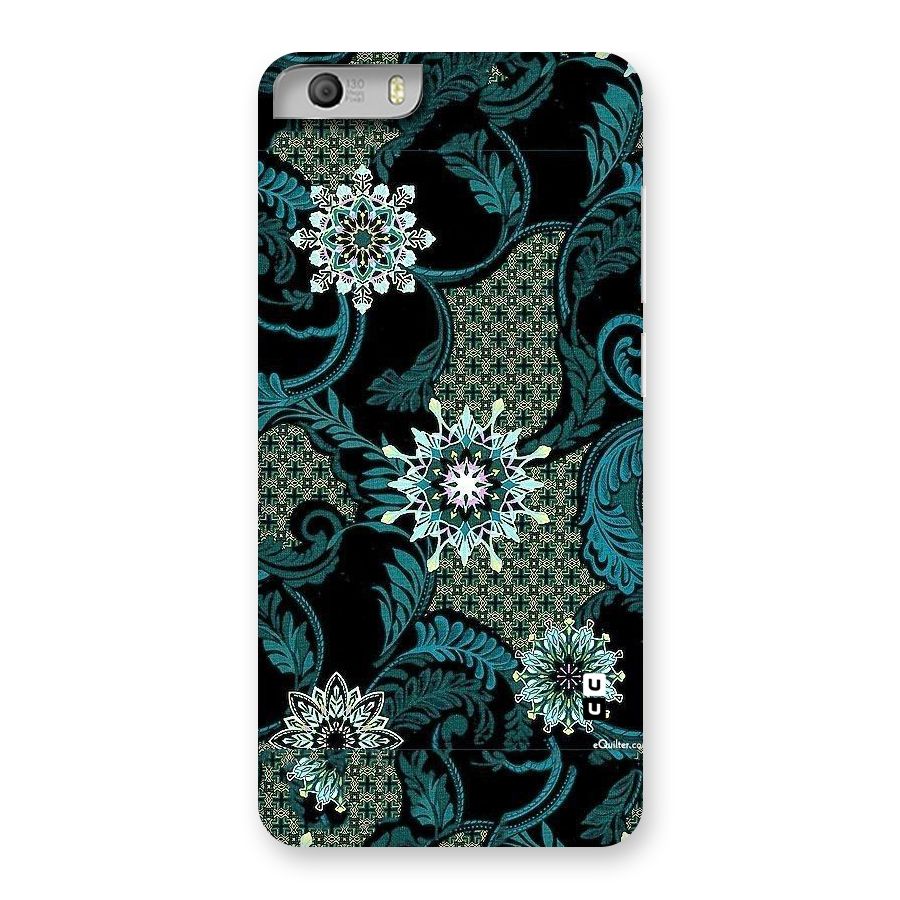 Bottle Green Floral Back Case for Micromax Canvas Knight 2