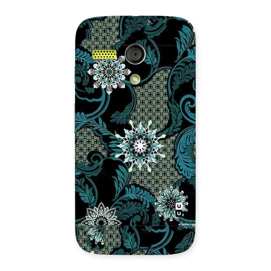 Bottle Green Floral Back Case for Moto G