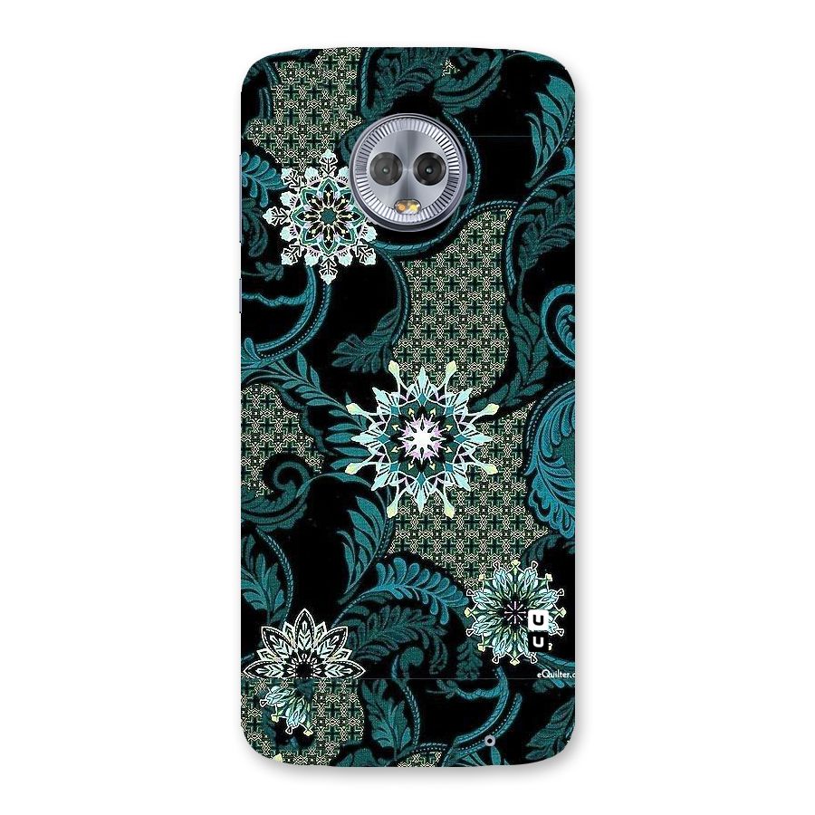 Bottle Green Floral Back Case for Moto G6 Plus
