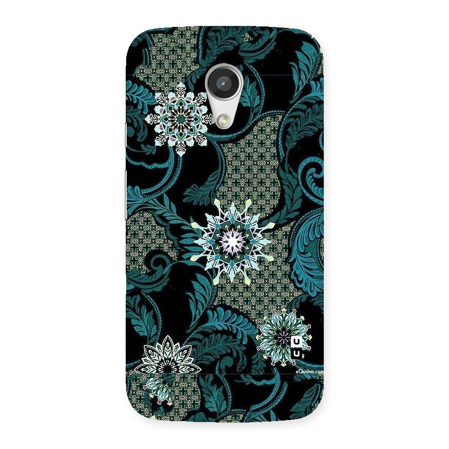 Bottle Green Floral Back Case for Moto G 2nd Gen