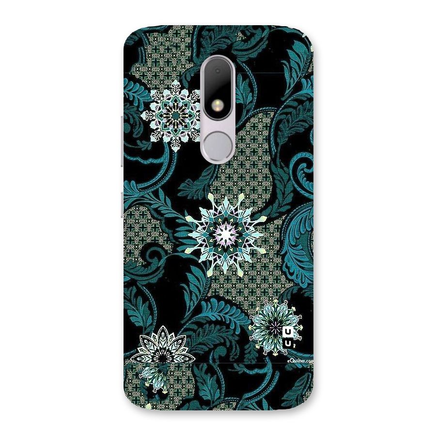 Bottle Green Floral Back Case for Moto M