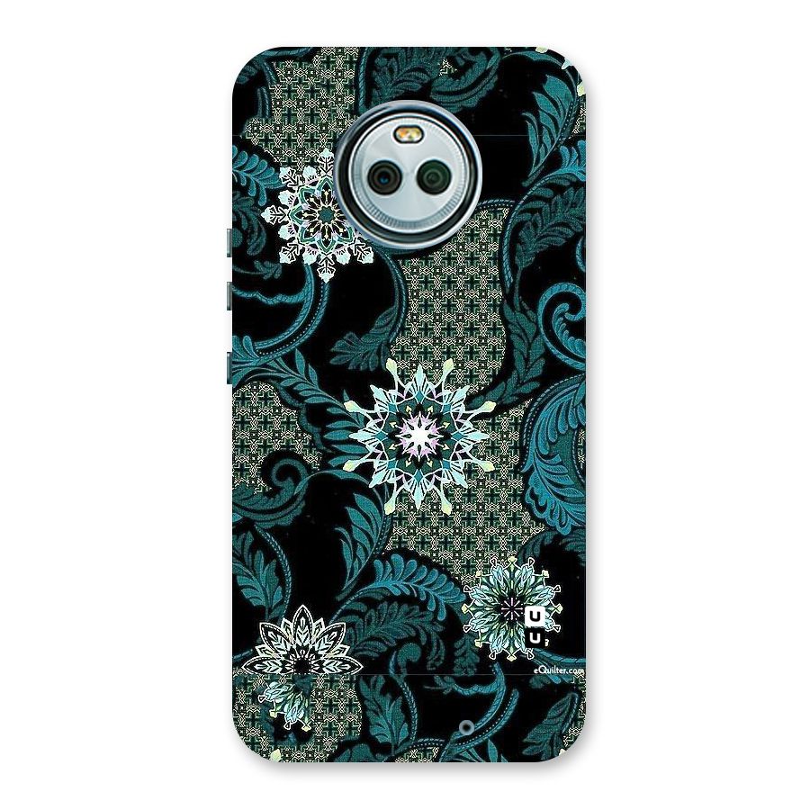 Bottle Green Floral Back Case for Moto X4