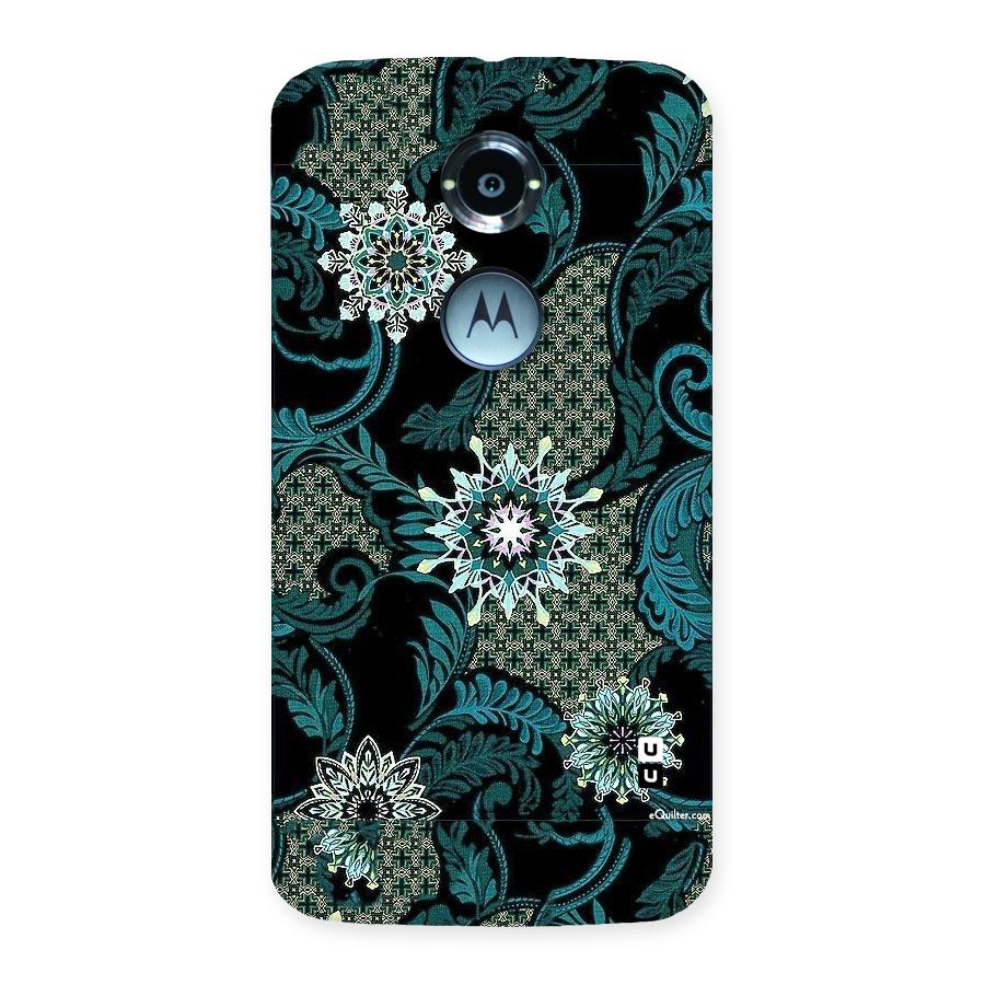 Bottle Green Floral Back Case for Moto X 2nd Gen