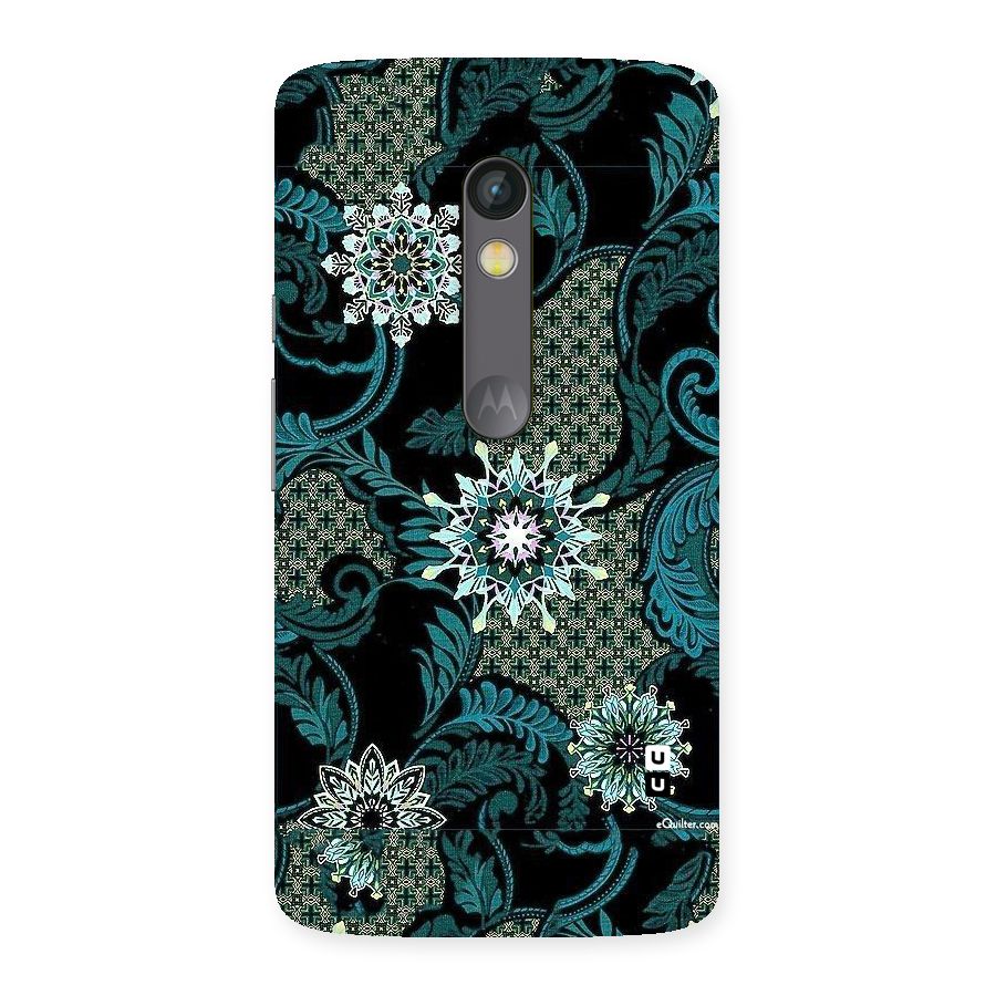 Bottle Green Floral Back Case for Moto X Play
