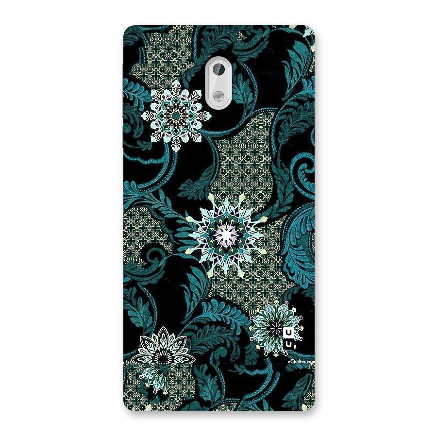 Bottle Green Floral Back Case for Nokia 3