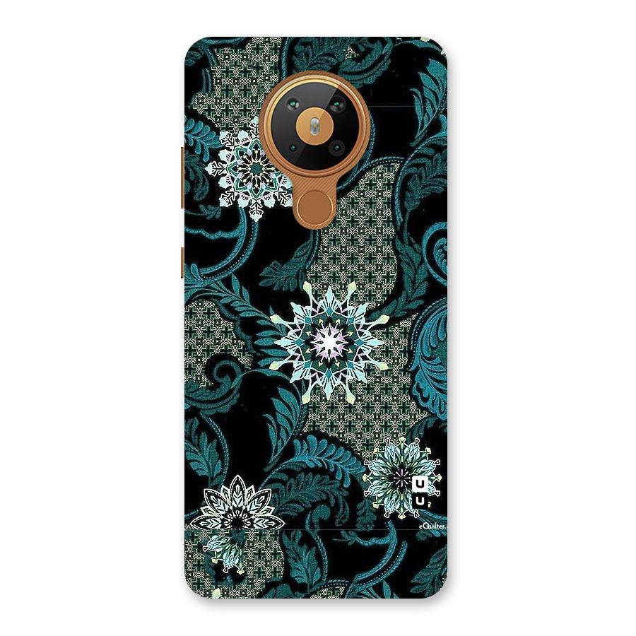 Bottle Green Floral Back Case for Nokia 5.3