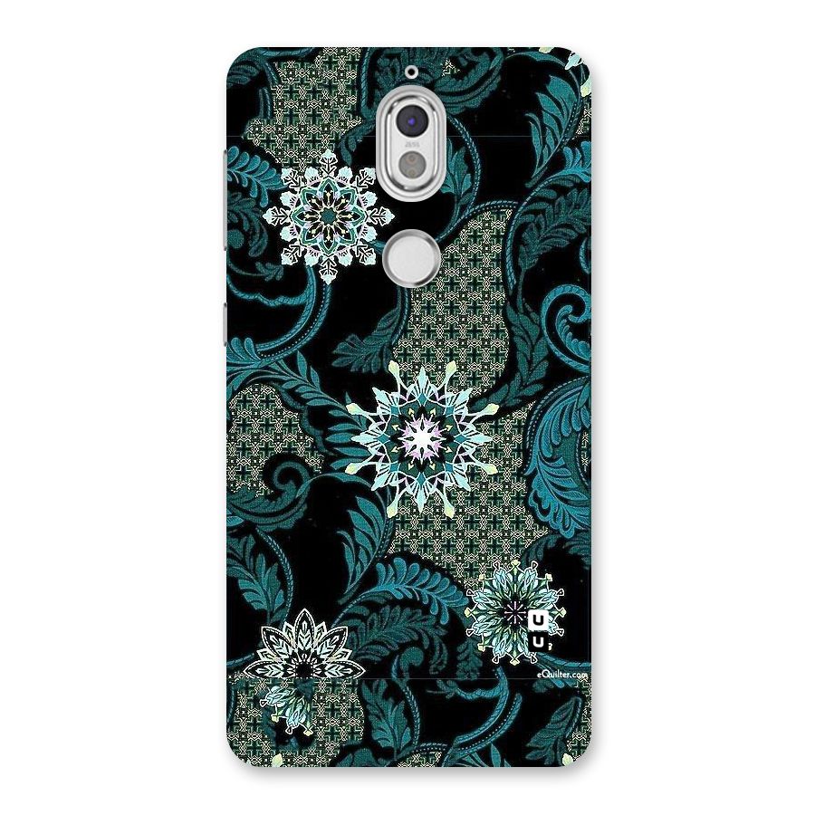Bottle Green Floral Back Case for Nokia 7