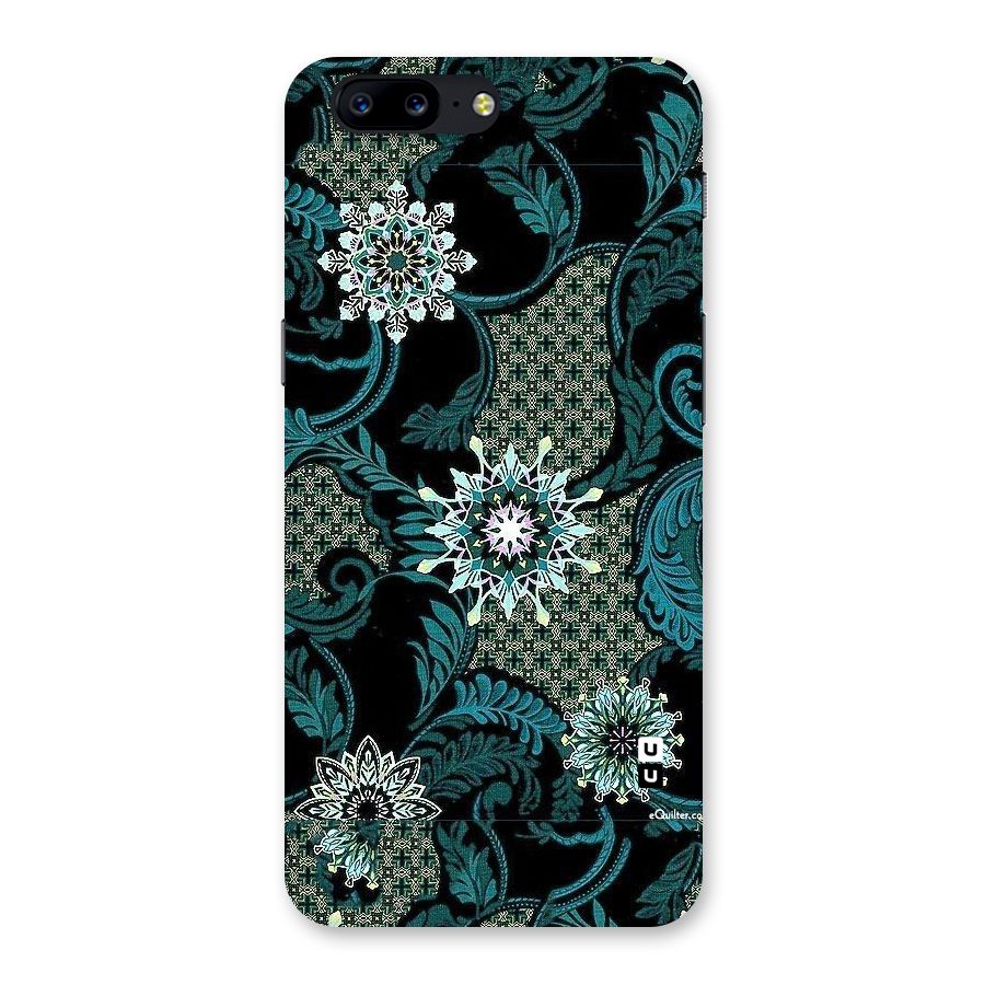 Bottle Green Floral Back Case for OnePlus 5