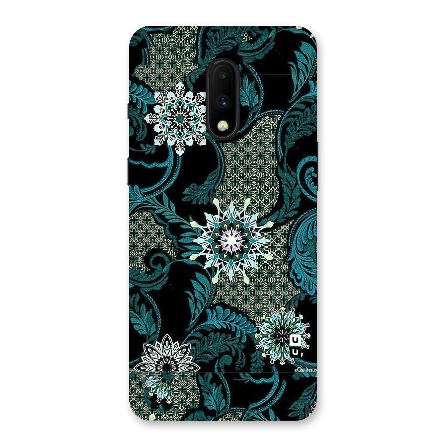 Bottle Green Floral Back Case for OnePlus 7