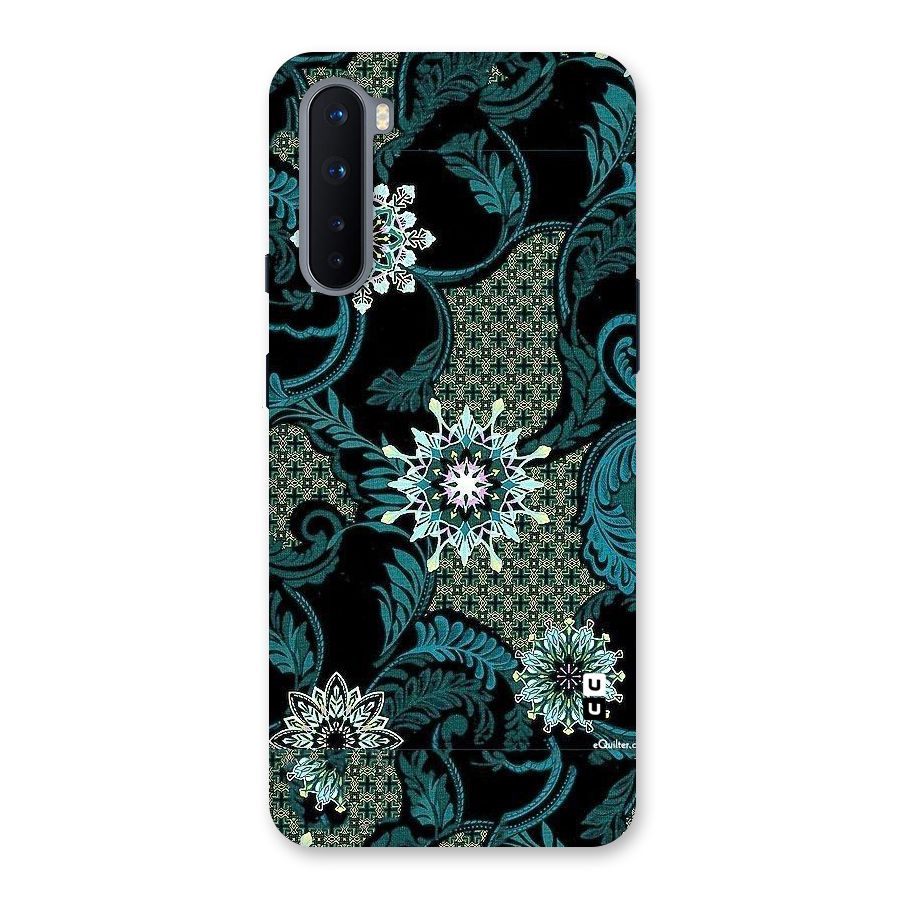 Bottle Green Floral Back Case for OnePlus Nord