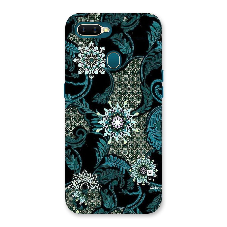 Bottle Green Floral Back Case for Oppo A11k
