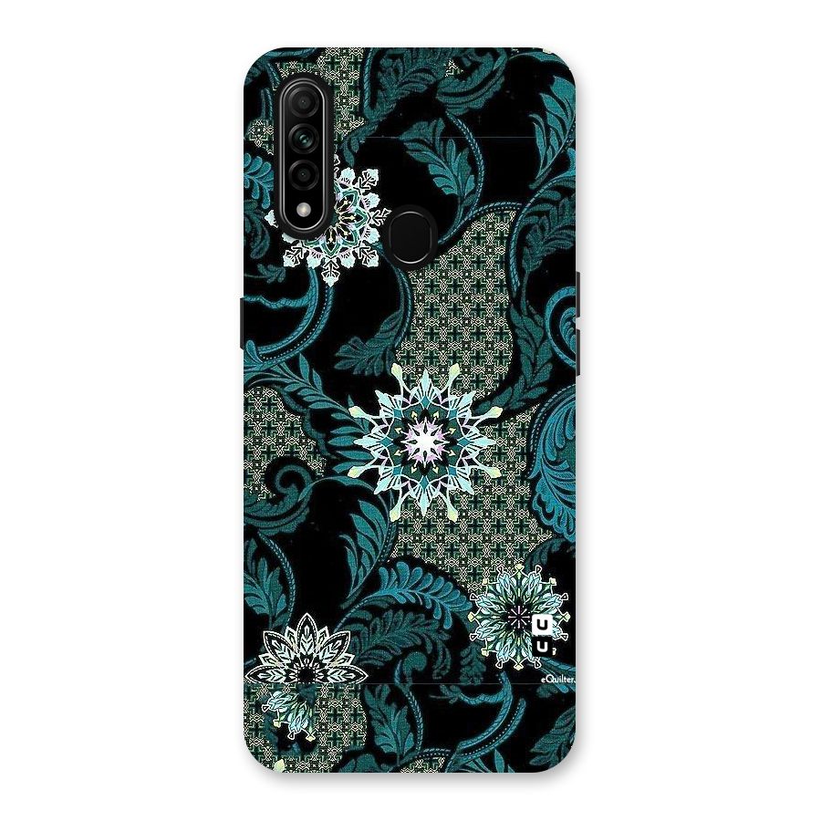 Bottle Green Floral Back Case for Oppo A31