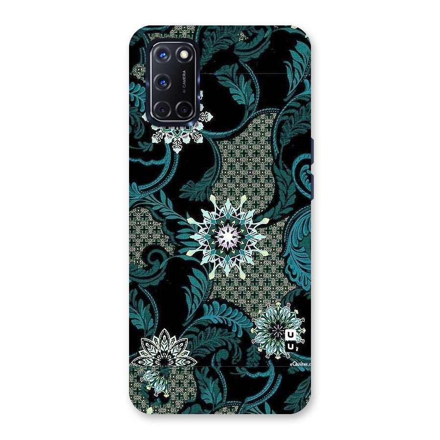 Bottle Green Floral Back Case for Oppo A52