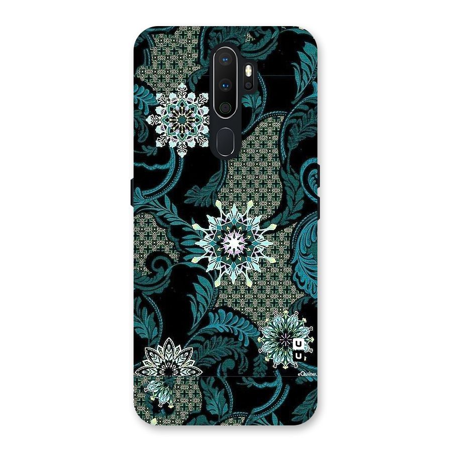 Bottle Green Floral Back Case for Oppo A5 (2020)