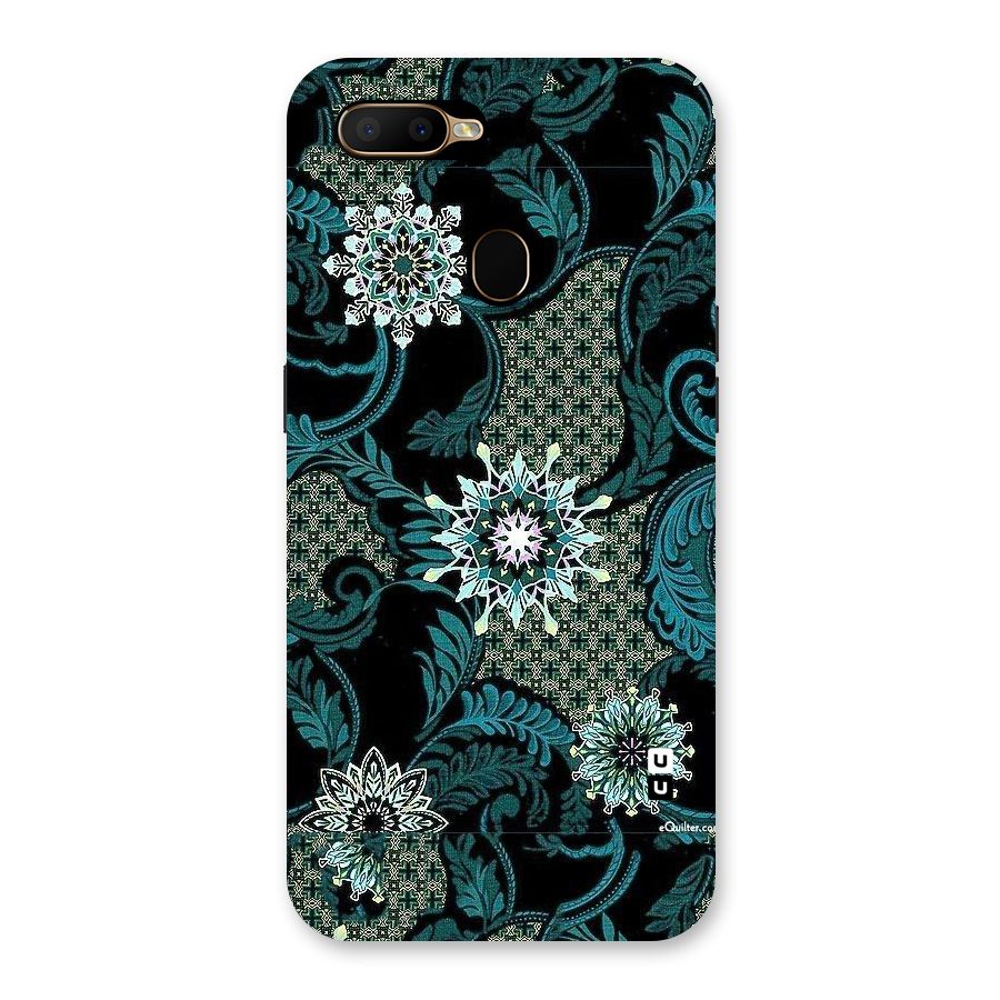 Bottle Green Floral Back Case for Oppo A5s
