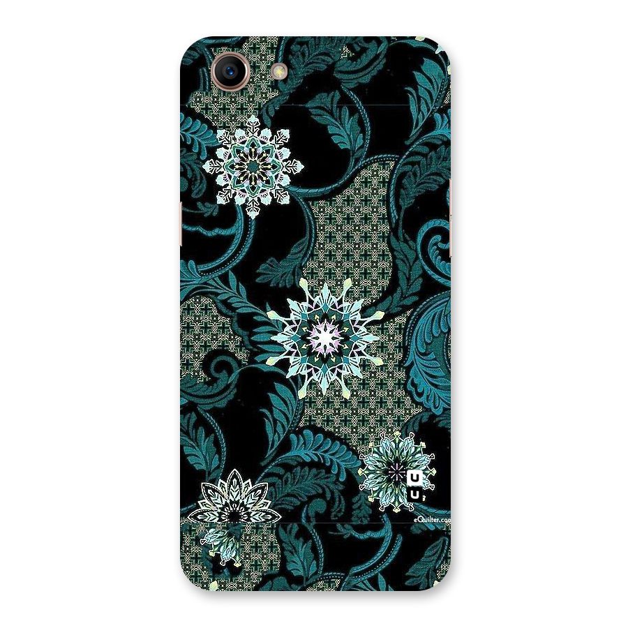 Bottle Green Floral Back Case for Oppo A83 (2018)