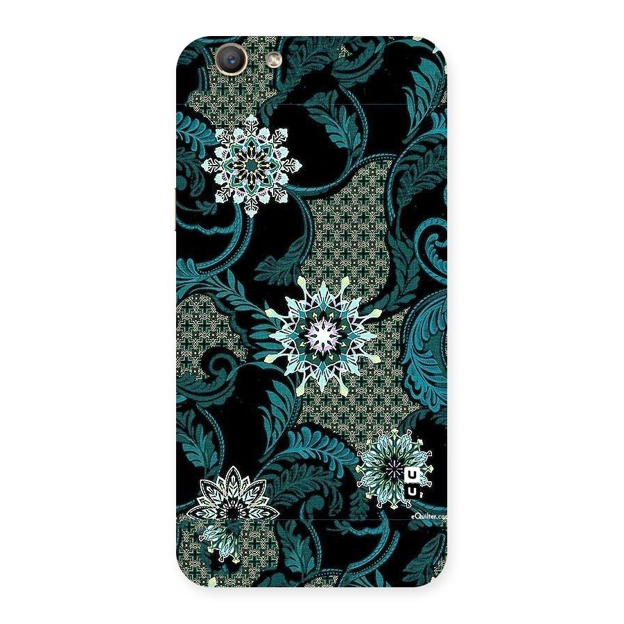Bottle Green Floral Back Case for Oppo F1s