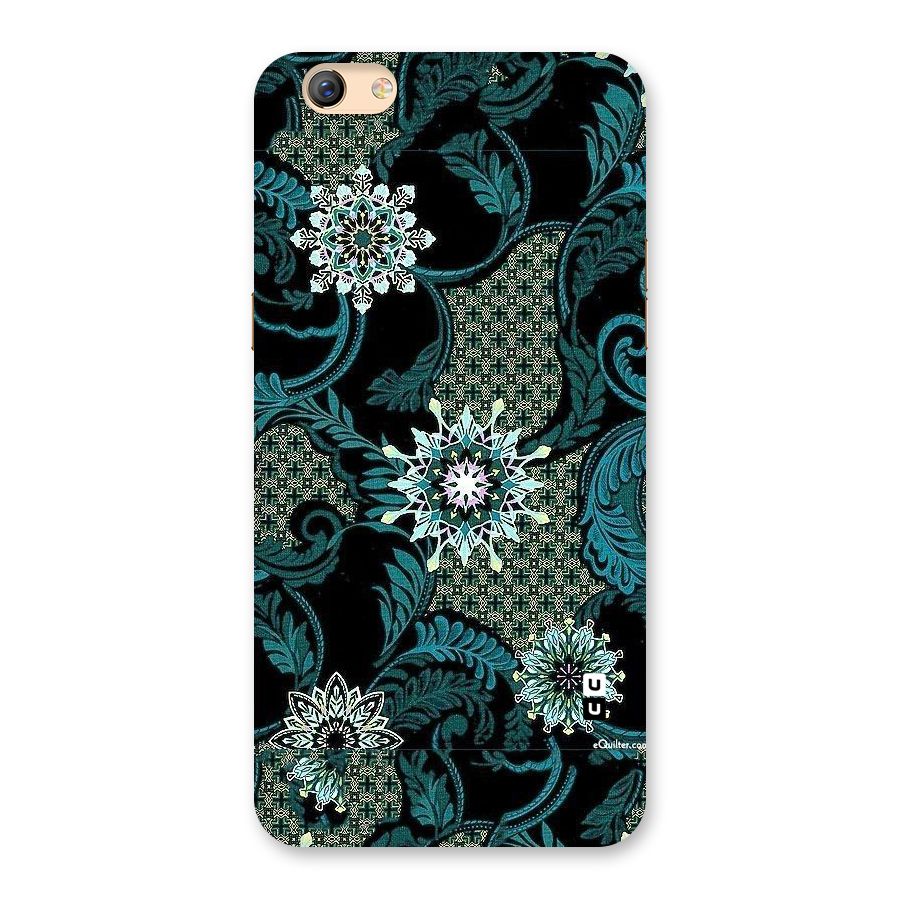 Bottle Green Floral Back Case for Oppo F3 Plus