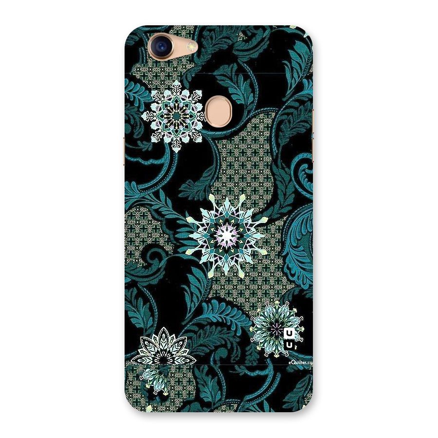 Bottle Green Floral Back Case for Oppo F5