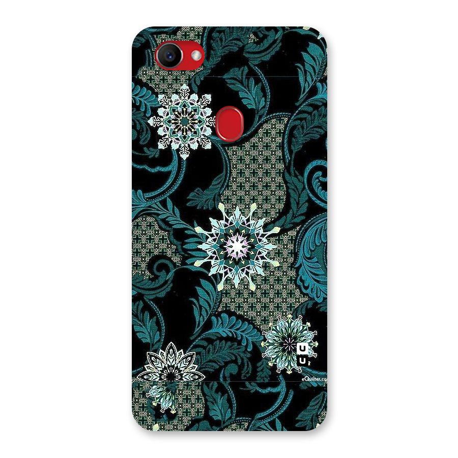 Bottle Green Floral Back Case for Oppo F7