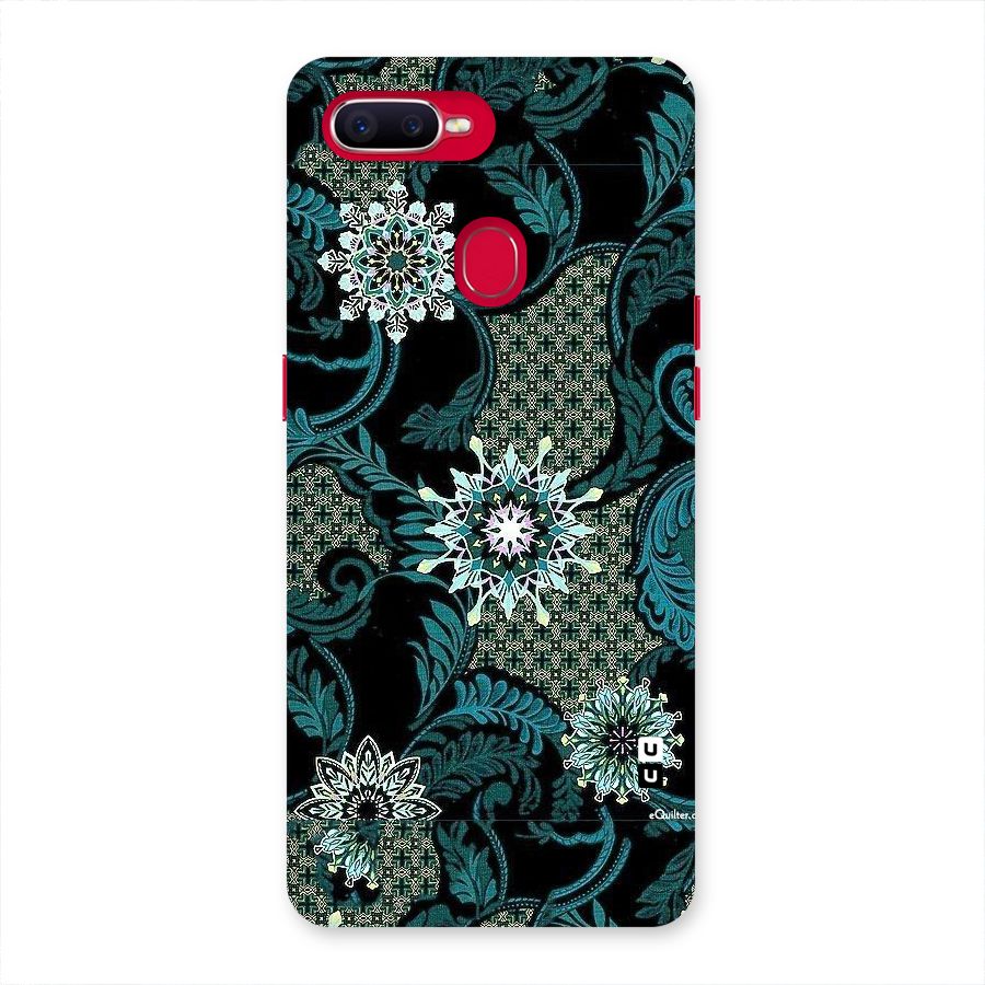 Bottle Green Floral Back Case for Oppo F9 Pro