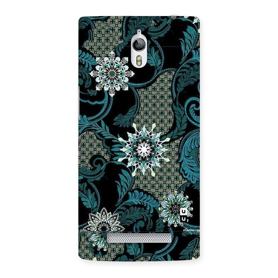 Bottle Green Floral Back Case for Oppo Find 7