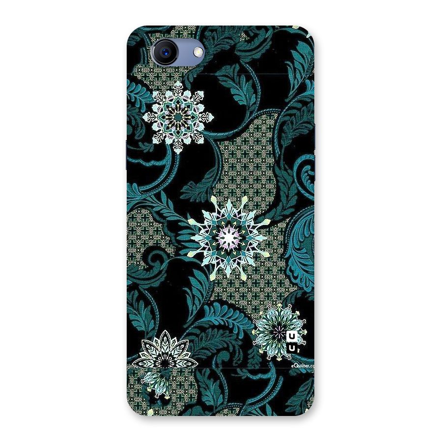 Bottle Green Floral Back Case for Oppo Realme 1