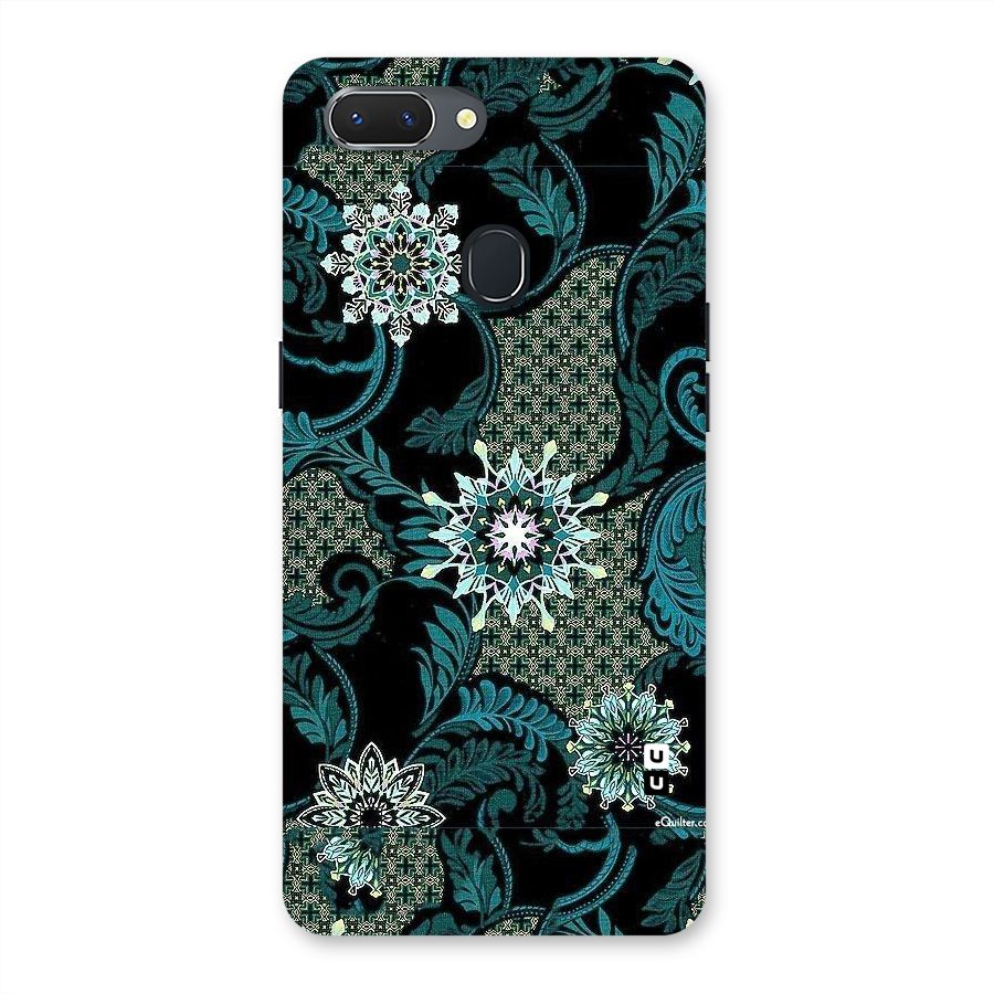 Bottle Green Floral Back Case for Oppo Realme 2